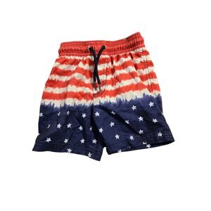 Child of Mine by Carters Toddler Boys American Flag Swim Trunks Stars Stripes 2T